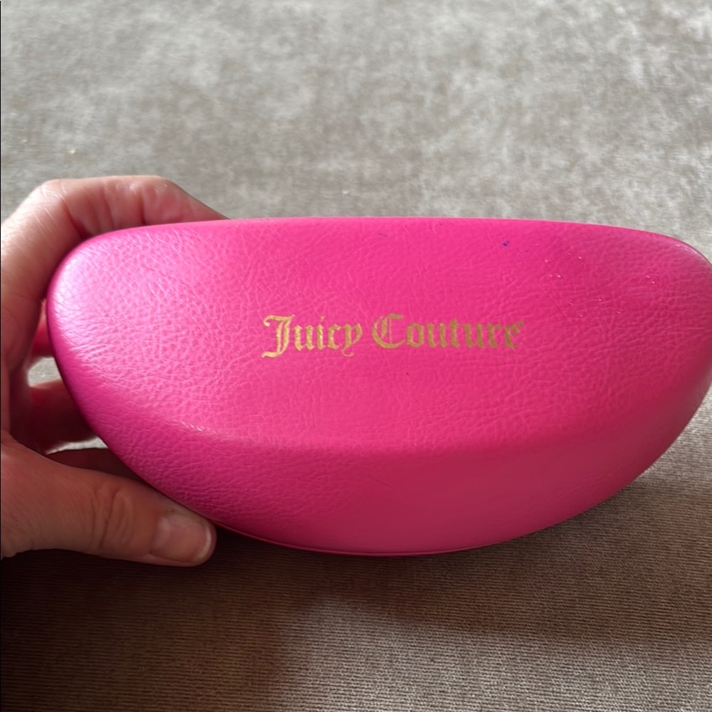 Juicy Couture Pink and Gold Sunglasses Case